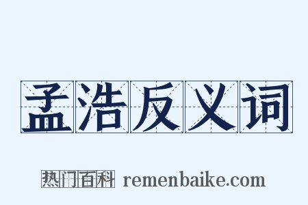 孟浩反义词是什么意思的图片
